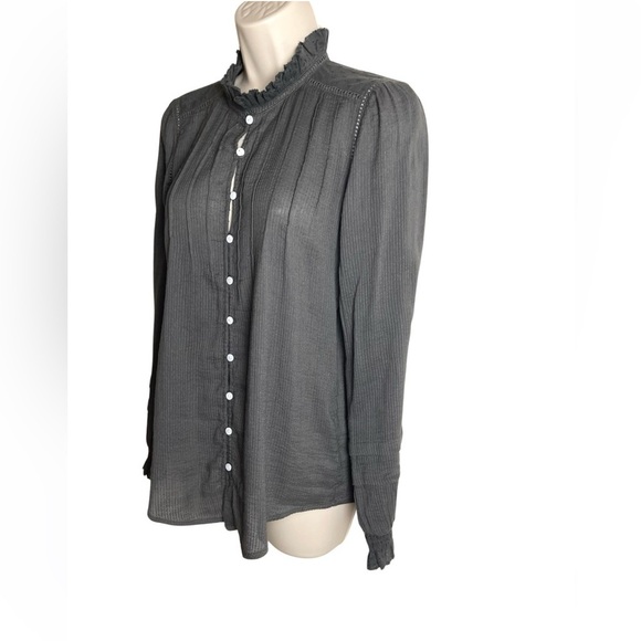 Faherty Charcoal Blouse - Picture 5 of 16
